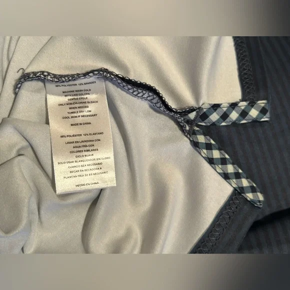 New Ben Sherman Navy Striped Polo / Golf Performance Shirt - Size Small 🇬🇧 - Picture 5 of 10